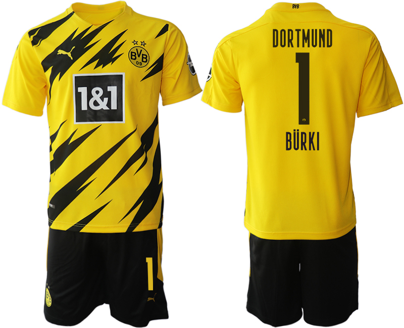 2020-21 Dortmund 1 BURKI Home Soccer Jersey