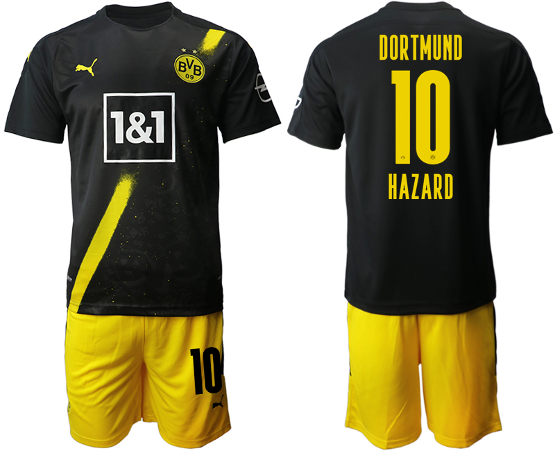 2020-21 Dortmund 10 HAZARD Away Soccer Jersey