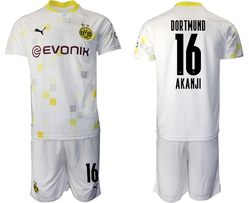 2020-21 Dortmund 16 AKANJI Third Away Soccer Jersey