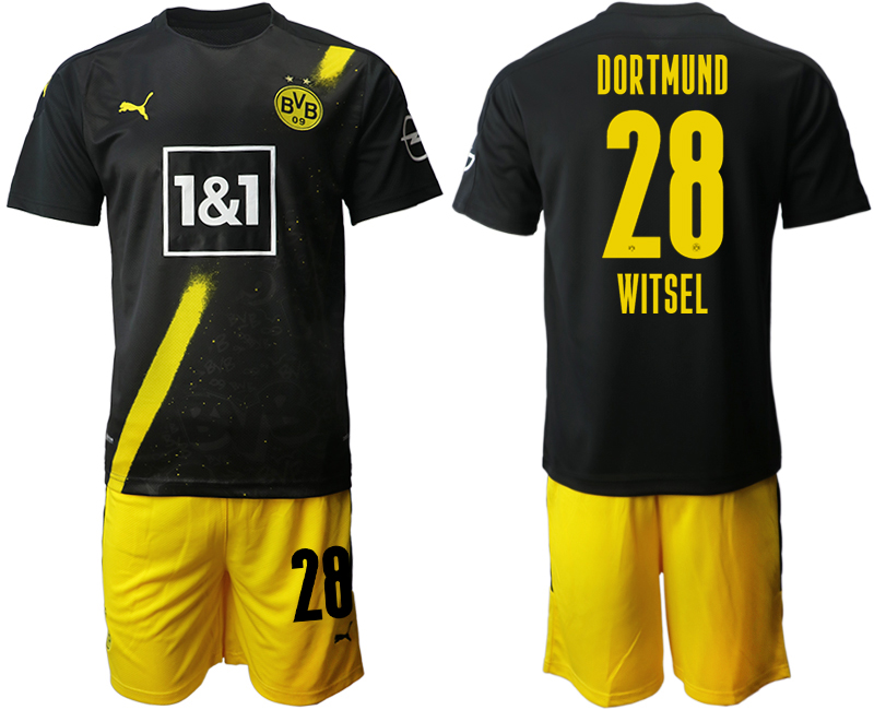 2020-21 Dortmund 28 WITSEL Away Soccer Jersey