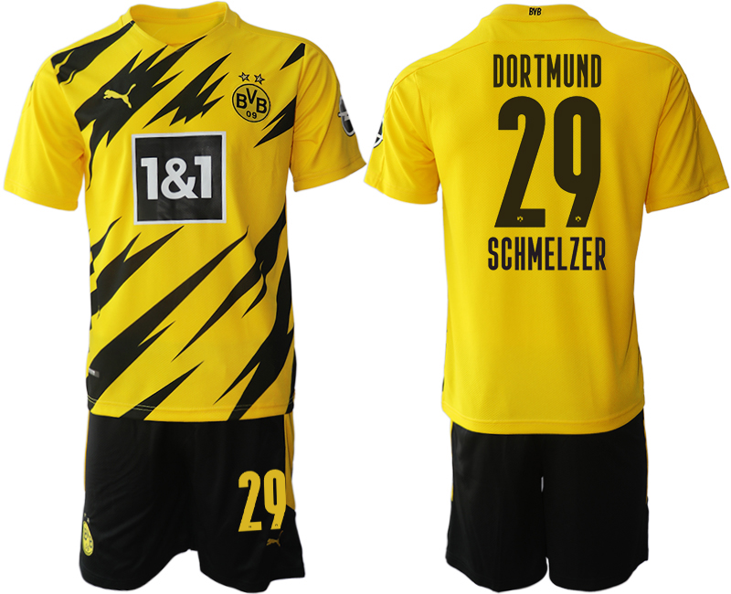 2020-21 Dortmund 29 SCHMELZER Home Soccer Jersey