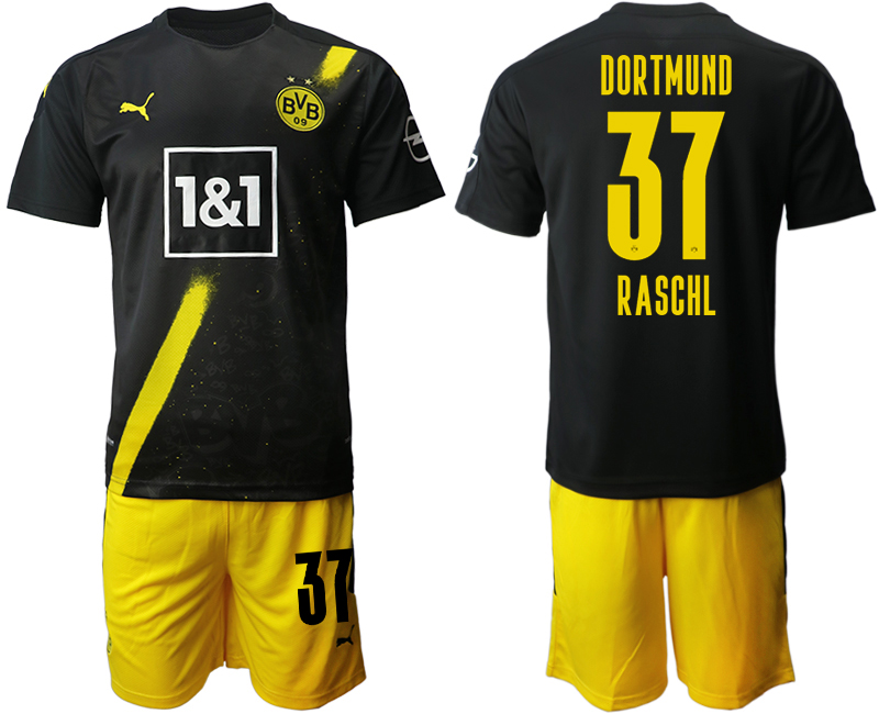2020-21 Dortmund 37 RASCHL Away Soccer Jersey