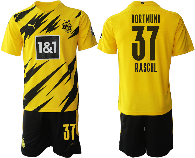 2020-21 Dortmund 37 RASCHL Home Soccer Jersey