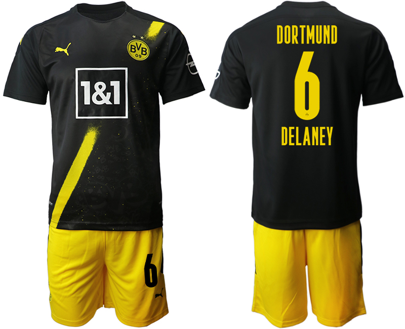2020-21 Dortmund 6 DELANEY Away Soccer Jersey