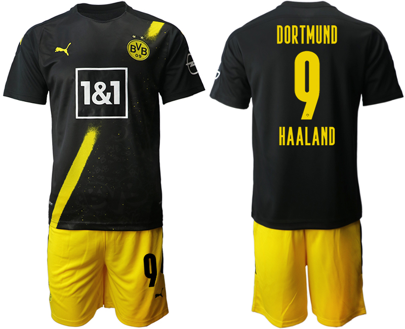 2020-21 Dortmund 9 HAALAND Away Soccer Jersey