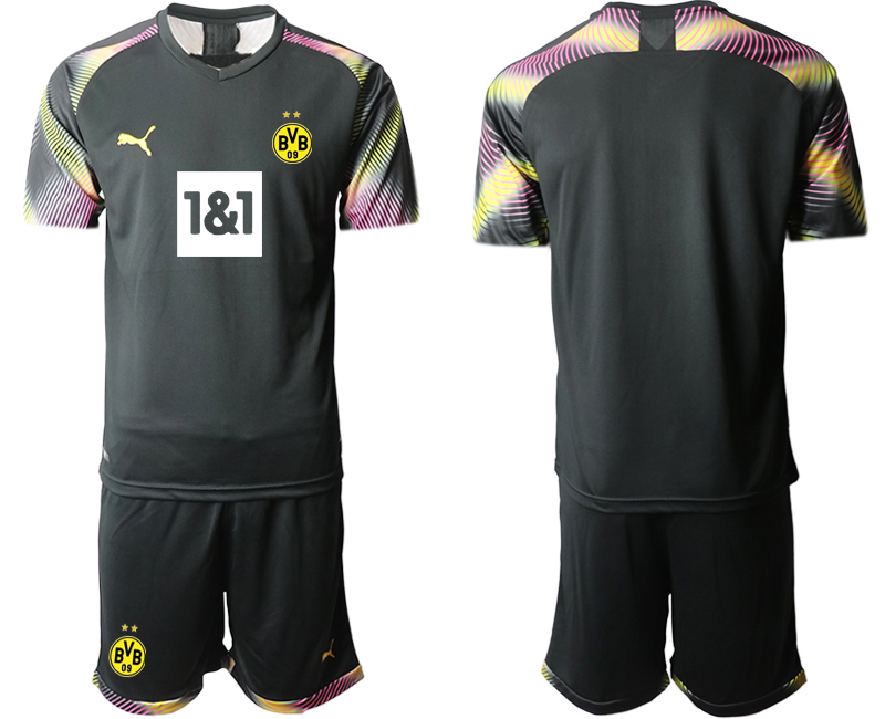 2020-21 Dortmund Black Goalkeeper Soccer Jersey