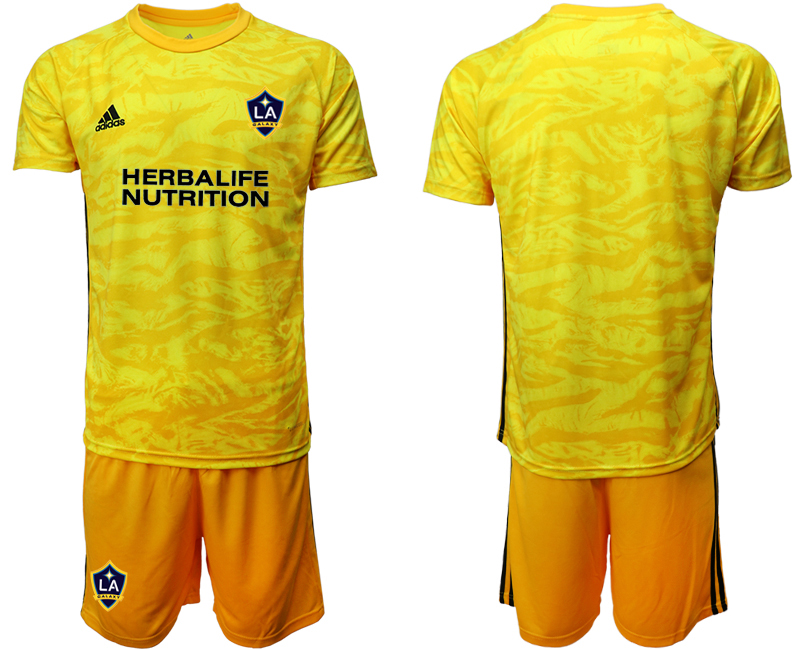 2020-21 Los Angeles Galaxy Yellow Goalkeeper Soccer Jersey - Click Image to Close