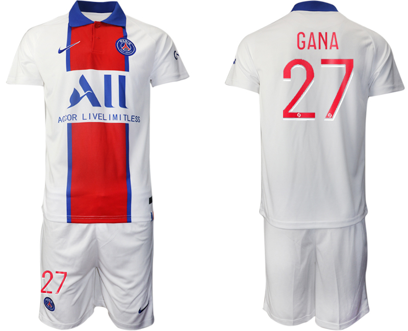 2020-21 Paris Saint-Germain 27 GANA Away Soccer Jersey - Click Image to Close