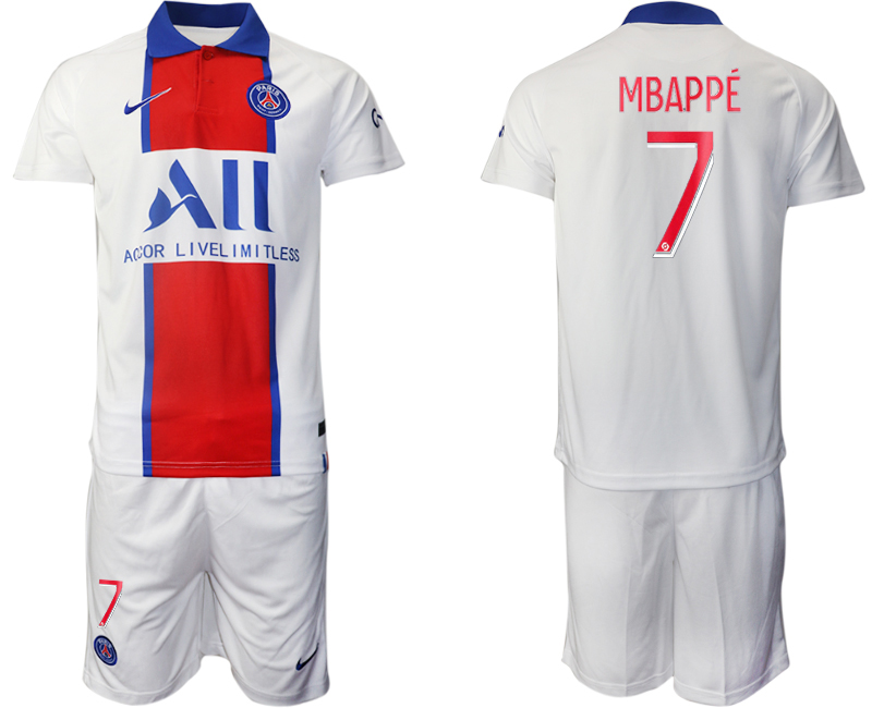 2020-21 Paris Saint-Germain 7 MBAPPE Away Soccer Jersey