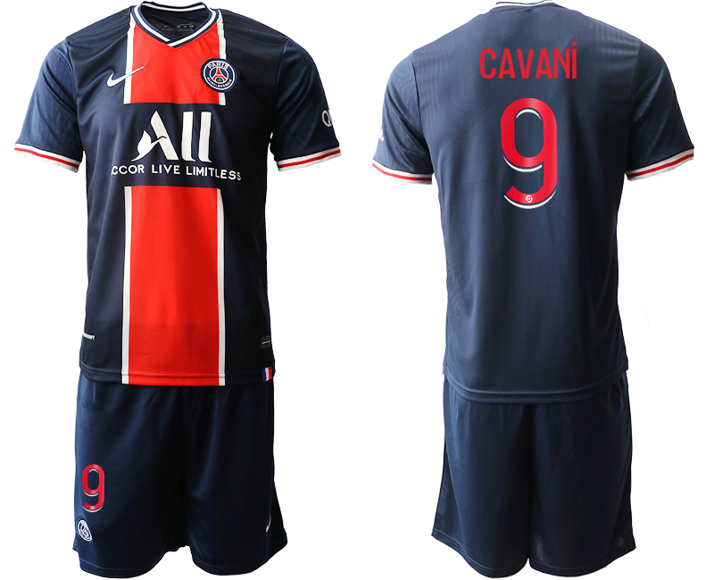 2020-21 Paris Saint-Germain 9 CAVANi Home Soccer Jerseys