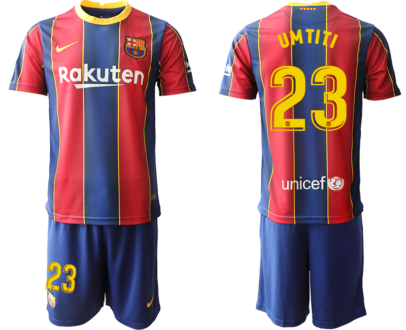 2020-21 Barcelona 23 UMTITI Home Soccer Jersey