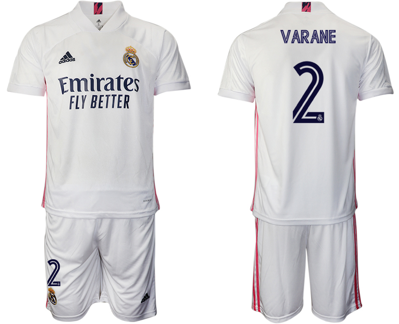 2020-21 Real Madrid 2 VARANE Home Soccer Jersey