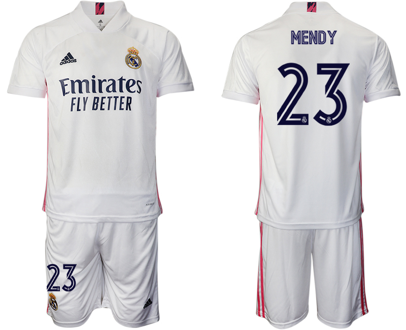 2020-21 Real Madrid 23 MENDY Home Soccer Jersey