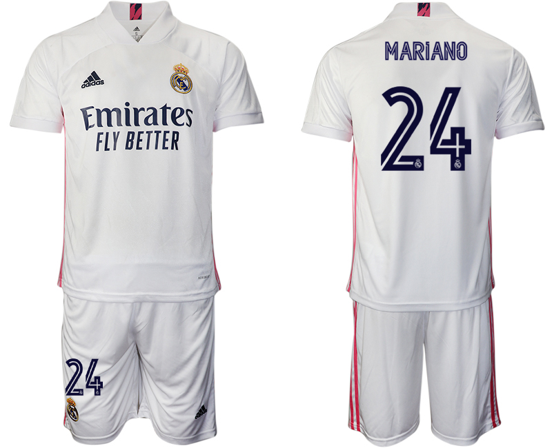 2020-21 Real Madrid 24 MARIANO Home Soccer Jersey - Click Image to Close