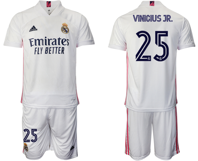 2020-21 Real Madrid 25 VINICIUS JR. Home Soccer Jersey