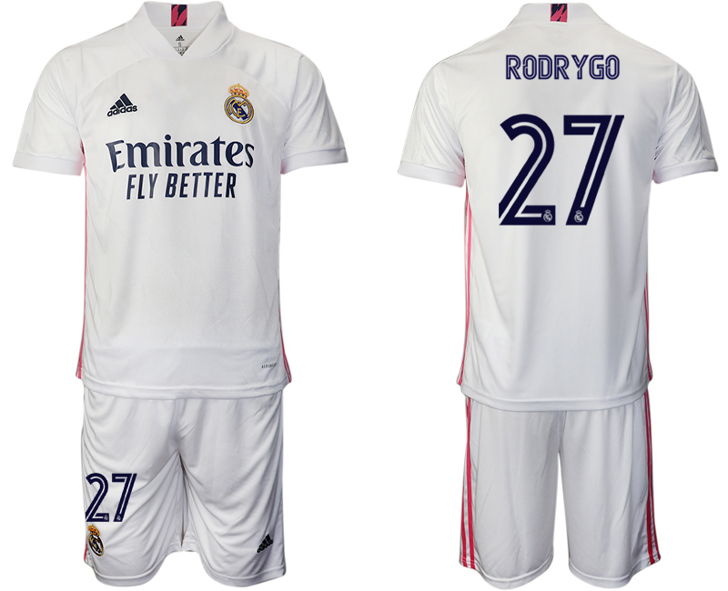2020-21 Real Madrid 27 RODRYGO Home Soccer Jersey