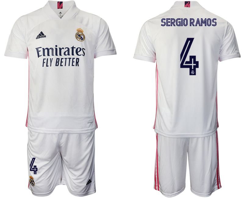 2020-21 Real Madrid 4 SERGIO RAMOS Home Soccer Jersey