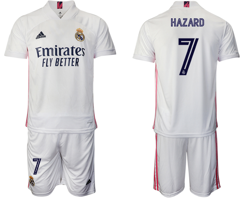 2020-21 Real Madrid 7 HAZARD Home Soccer Jersey - Click Image to Close