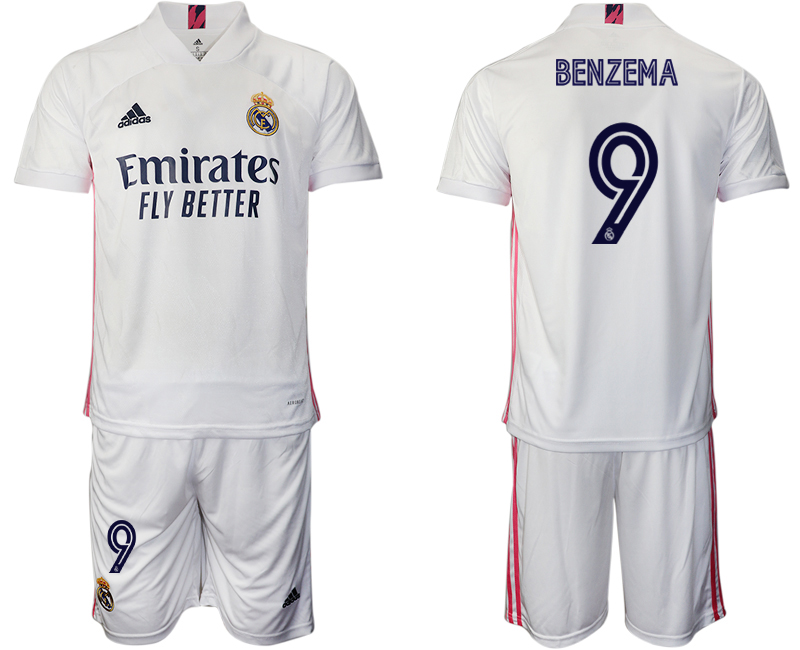 2020-21 Real Madrid 9 BENZEMA Home Soccer Jersey