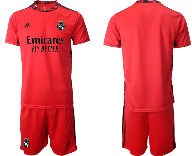 2020-21 Real Madrid Red Goalkeeper Soccer Jersey