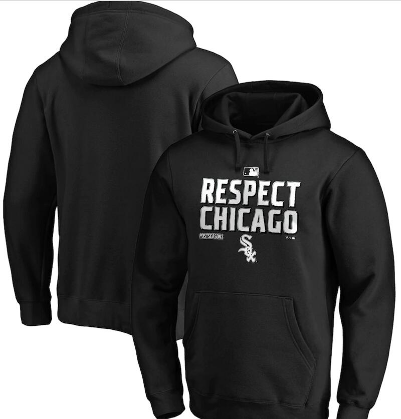 Men's Chicago White Sox Black 2020 Postseason Collection Pullover Hoodie