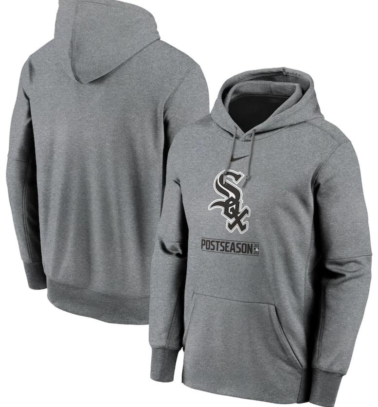Men's Chicago White Sox Nike Gray 2020 Postseason Collection Pullover Hoodie