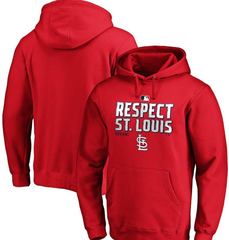 Men's St. Louis Cardinals Red 2020 Postseason Collection Pullover Hoodie