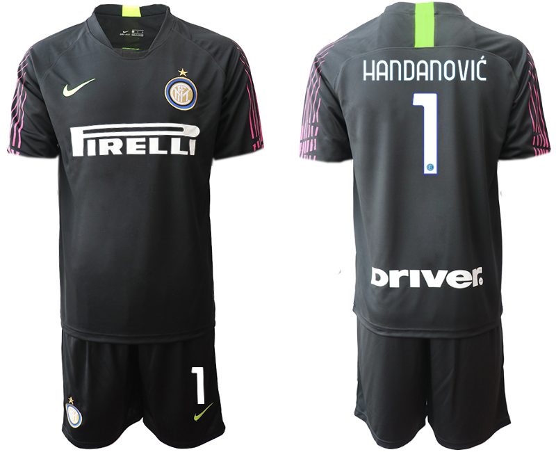 2020-21 Inter Milan 1 HANDANOVIC Black Goalkeeper Soccer Jerseys - Click Image to Close