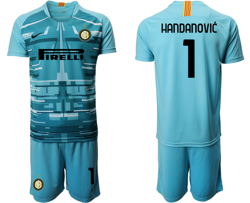 2020-21 Inter Milan 1 HANDANOVIC Blue Goalkeeper Soccer Jersey - Click Image to Close