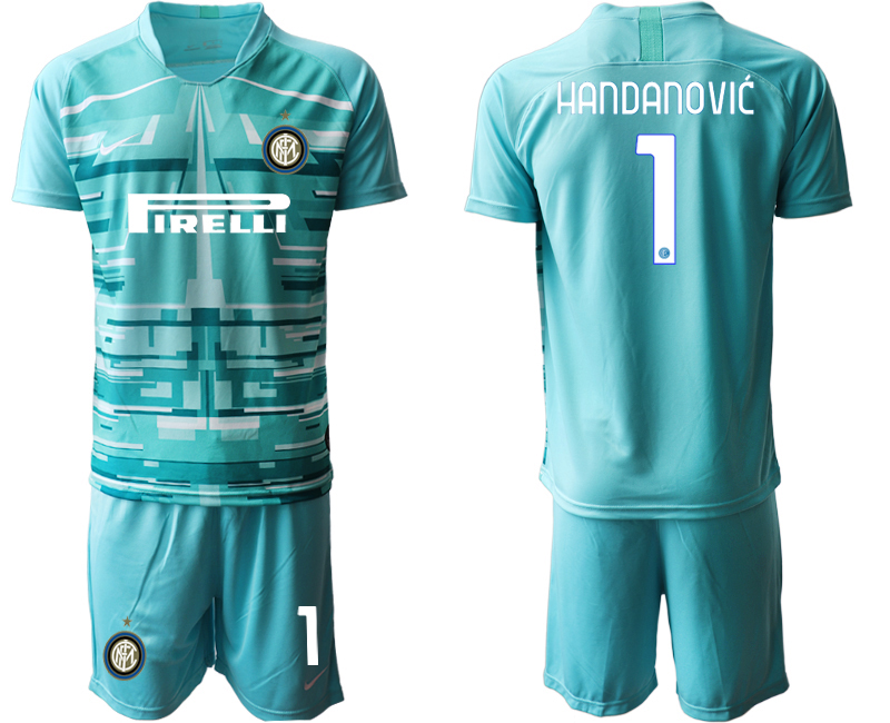 2020-21 Inter Milan 1 HANDANOVIC Blue Goalkeeper Soccer Jerseys