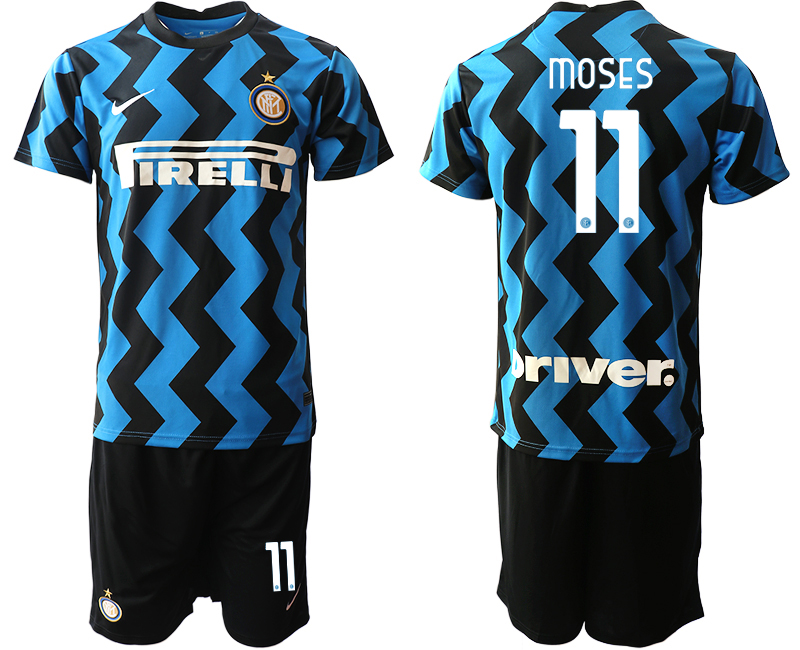 2020-21 Inter Milan 11 MOSES Home Soccer Jersey - Click Image to Close