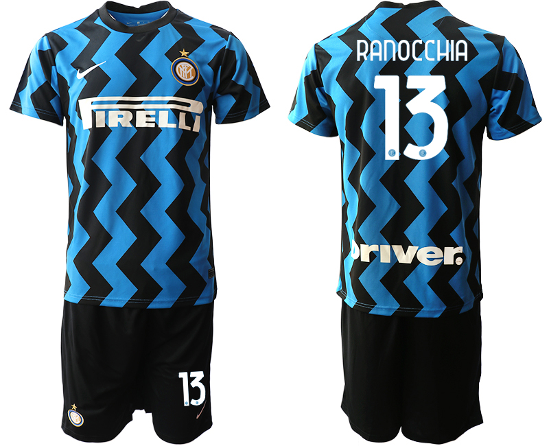 2020-21 Inter Milan 13 RANOCCHIA Home Soccer Jersey - Click Image to Close