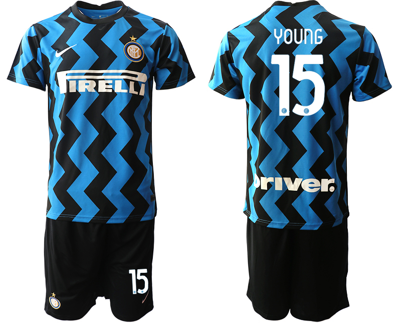 2020-21 Inter Milan 15 YOUNG Home Soccer Jersey