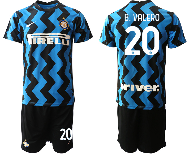 2020-21 Inter Milan 20 B. VALERO Home Soccer Jersey