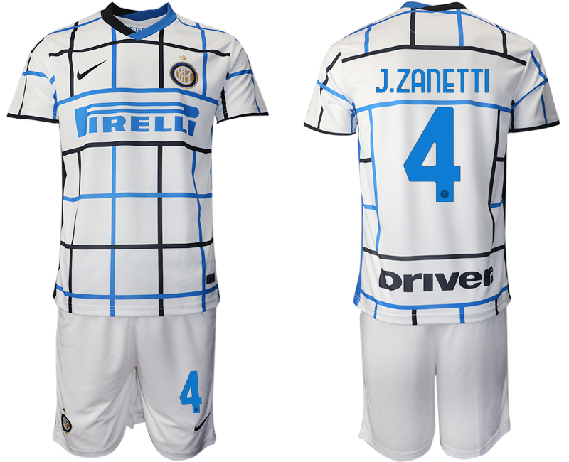 2020-21 Inter Milan 4 J.ZANETTI Away Soccer Jersey