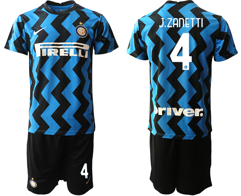 2020-21 Inter Milan 4 J.ZANETTI Home Soccer Jersey