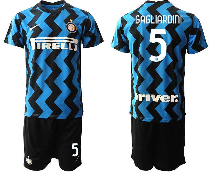 2020-21 Inter Milan 5 GAGLIARDINI Home Soccer Jersey