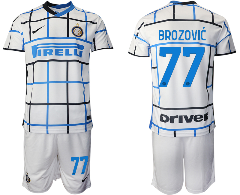 2020-21 Inter Milan 77 BROZOVIC Away Soccer Jersey
