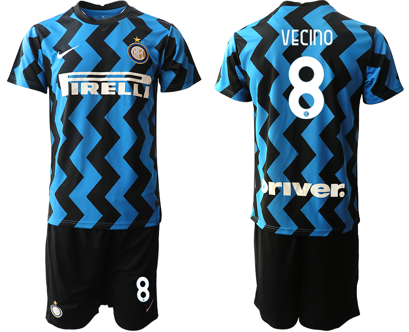 2020-21 Inter Milan 8 VECINO Home Soccer Jersey