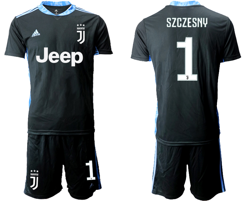 2020-21 Juventus 1 SZCZESNY Black Goalkeeper Soccer Jersey