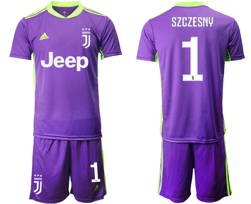 2020-21 Juventus 1 SZCZESNY Purple Goalkeeper Soccer Jersey - Click Image to Close