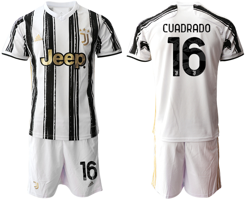 2020-21 Juventus 16 CUADRADO Home Soccer Jersey