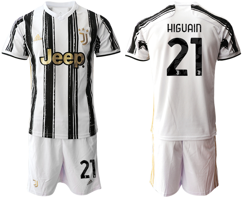 2020-21 Juventus 21 HIGUAIN Home Soccer Jersey