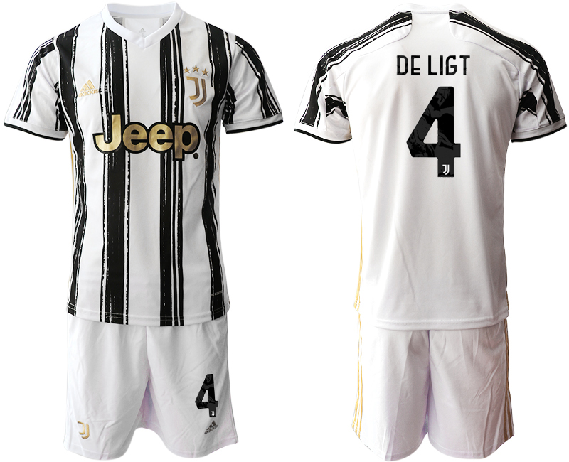 2020-21 Juventus 4 DE LIGT Home Soccer Jersey