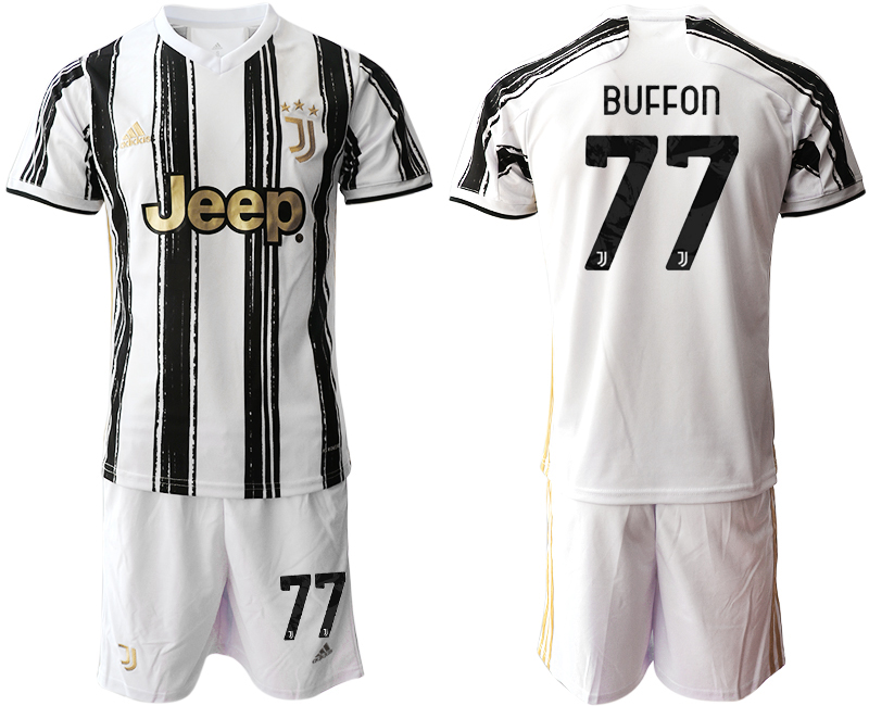 2020-21 Juventus 77 BUFFON Home Soccer Jersey - Click Image to Close