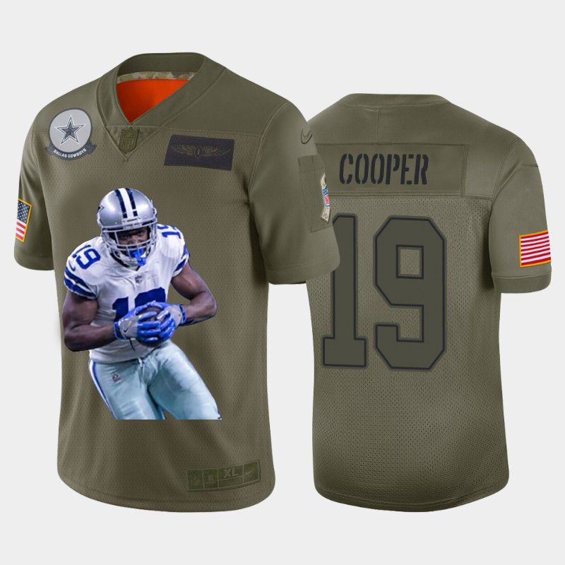 Nike Cowboys 19 Amari Cooper Olive Player Name Logo Vapor Untouchable Limited Jersey