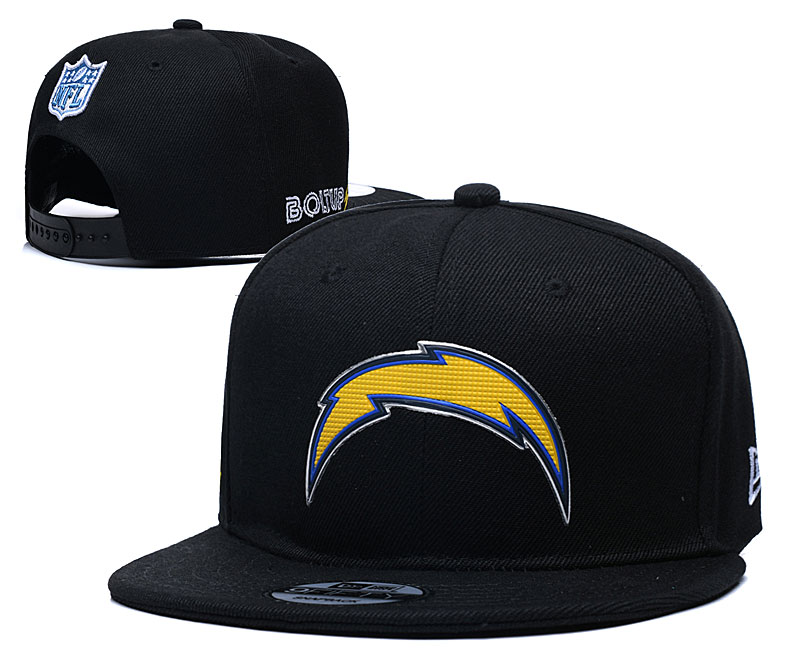 Chargers Team Logo Black Adjustable Hat YD - Click Image to Close