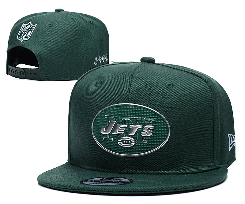 Jets Team Logo Green Adjustable Hat YD