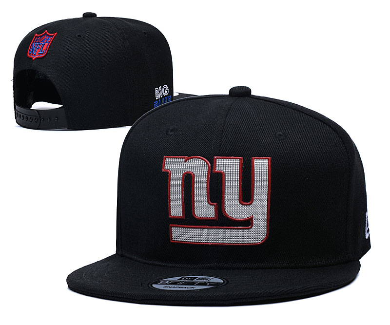New York Giants Team Logo Black Adjustable Hat YD