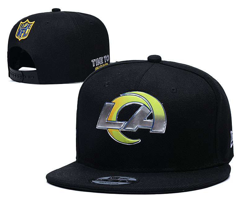 Rams Team Logo Black Adjustable Hat YD
